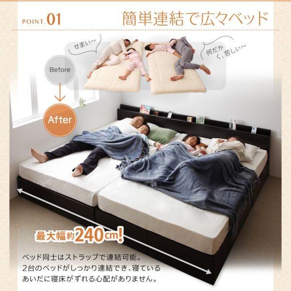 ベッド シングル:Aタイプ マルチラススーパースプリングマットレス付き 収納付きベッド｜double｜04