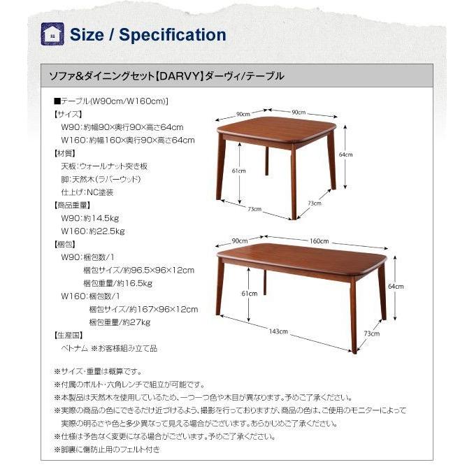 ダイニングテーブル 4人用 160cm おしゃれ 食卓テーブル｜double｜06