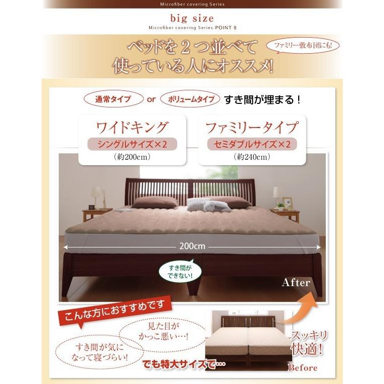 ベッドパッド ダブル 厚手 冬用 中わたボリュームタイプ マイクロファイバー 敷きパッド |  | 15