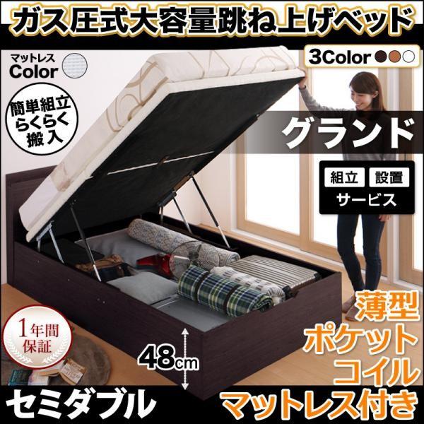組立設置付 セミダブルベッド マットレス付き 薄型スタンダード 組立設置付 セミダブルベッド マットレス付き 薄型スタンダード