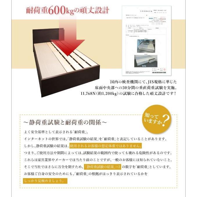 シングルベッド マットレス付き スタンダードポケットコイル 収納付きベッド ベッド