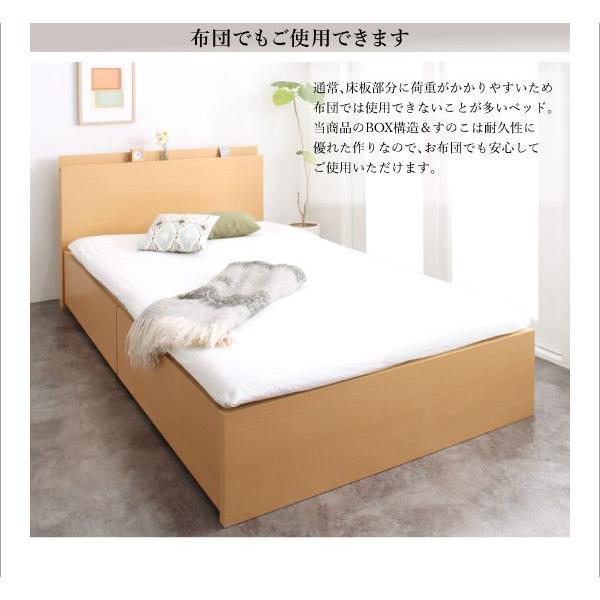 シングルベッド マットレス付き スタンダードポケットコイル 収納付きベッド ベッド