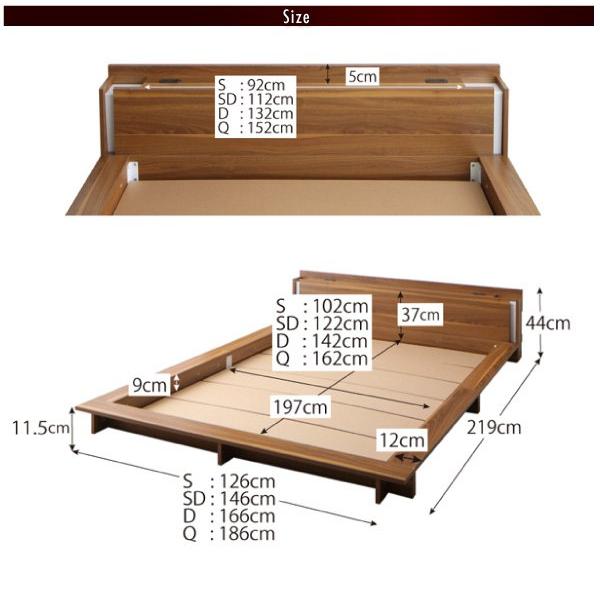 ブランド ダブルベッド マットレス付き スタンダードポケットコイル ローベッド 【I1105478909】(38816円)