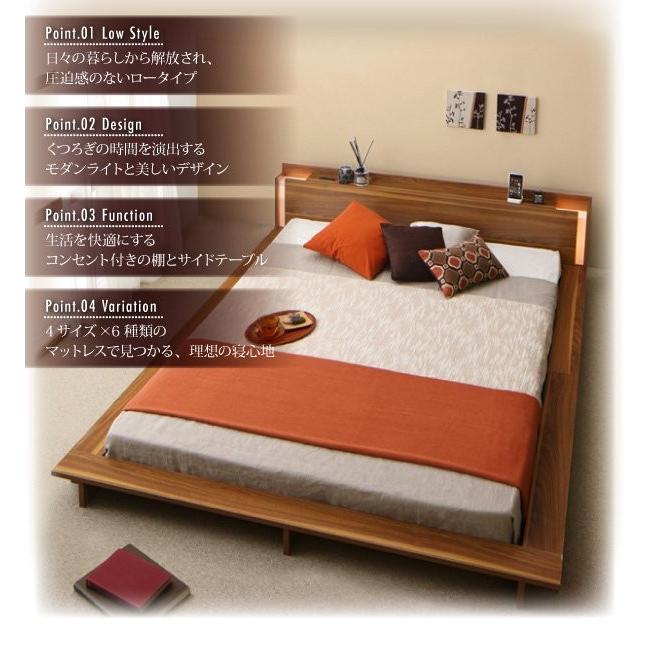 ブランド ダブルベッド マットレス付き スタンダードポケットコイル ローベッド 【I1105478909】(38816円)