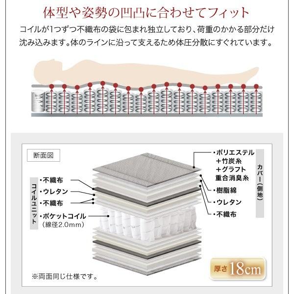 新入荷！ ダブルベッド マットレス付き 国産カバーポケットコイル 収納付きベッド 【HOV1382474713】(48542円)