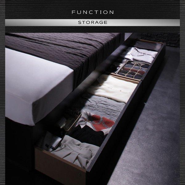 新入荷！ ダブルベッド マットレス付き 国産カバーポケットコイル 収納付きベッド 【HOV1382474713】(48542円)