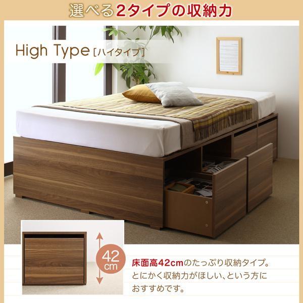 セミダブルベッド マットレス付き 薄型スタンダードポケット