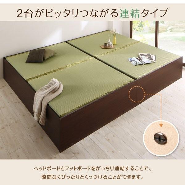 畳ベッド ベッドフレームのみ ワイドK240(SD×2) 美草畳・高さ42cm 日本製連結大容量収納ベッド｜double｜07
