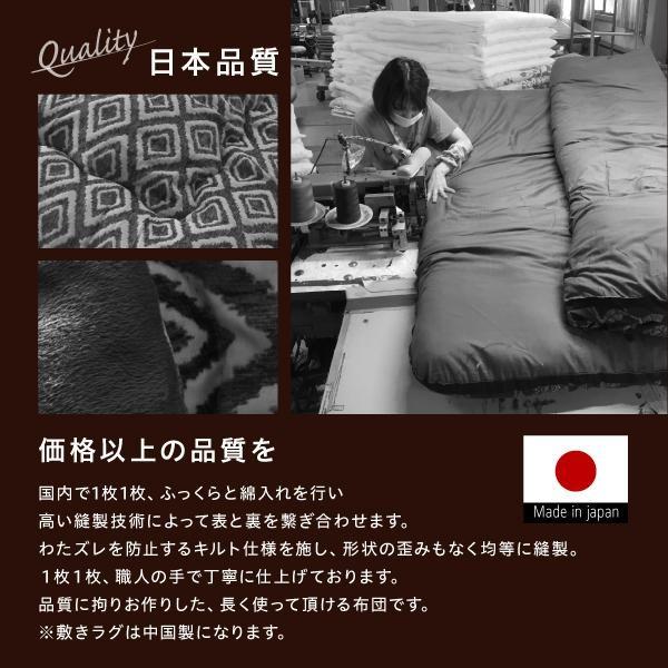 ヴィンテージスタイルに！こたつ掛敷布団セット　120cm天板用・ブラック ヴィンテージこたつ こたつ布団セット 120×80 省スペース用