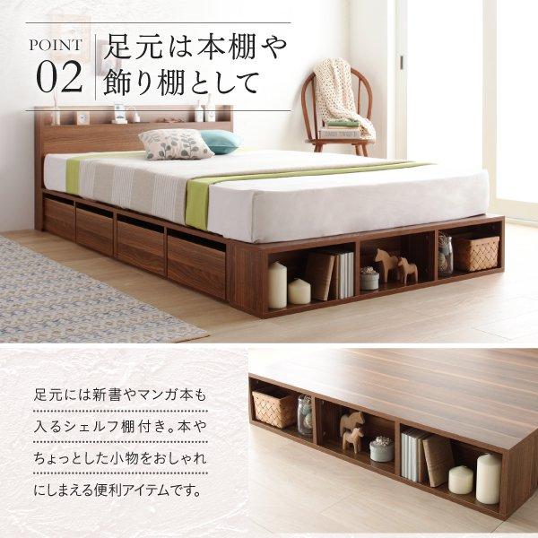 収納付きベッド セミダブル マットレス付き スタンダードボンネルコイル 引き出しなし 収納ケースも入るシェルフ棚付きベッド セミダブルベッド Dsth ベッド 布団 収納家具のダブル 通販 Yahoo ショッピング