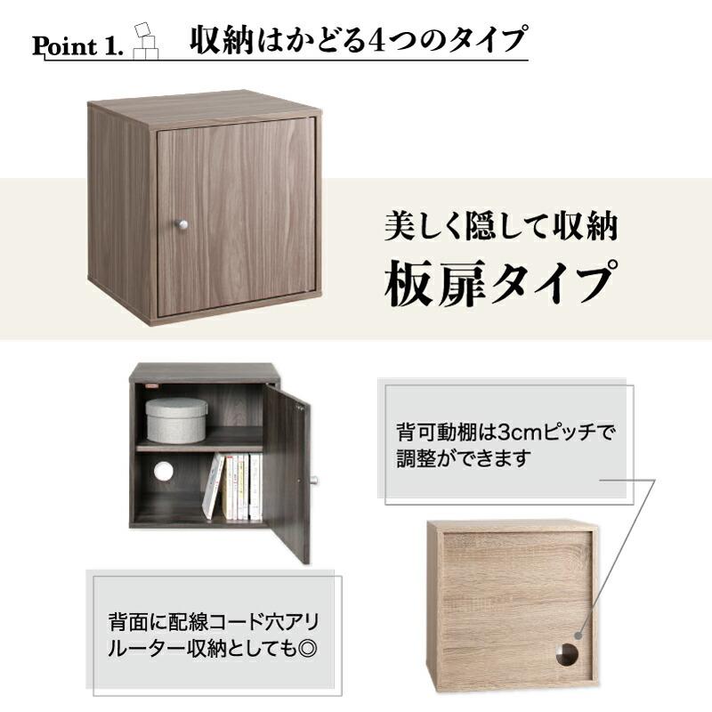 キューブボックス 35cm 扉付き 引き出し ユニットボックス |  | 04