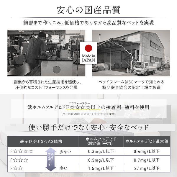 セミダブルベッド ベッドフレームのみ 日本製 引き出し収納付き 照明付き 棚付き 宮付き コンセント付き |  | 08