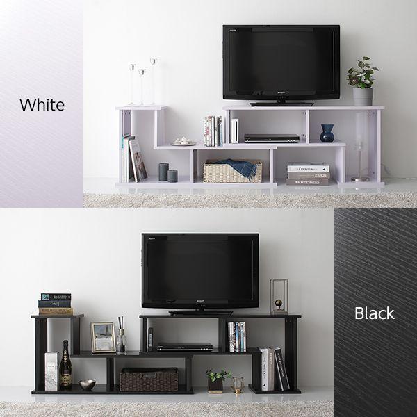 (タイムセール中) テレビ台 ローボード 幅105cm〜210cm おしゃれ ブラック 40インチ/43インチ/48インチ/50インチ/55インチ/60インチ/65インチ 伸縮 |  | 02