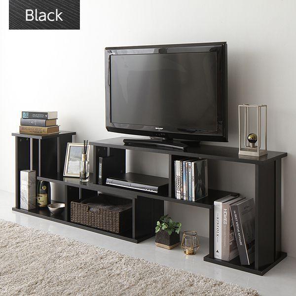 (タイムセール中) テレビ台 ローボード 幅105cm〜210cm おしゃれ ブラック 40インチ/43インチ/48インチ/50インチ/55インチ/60インチ/65インチ 伸縮 |  | 05