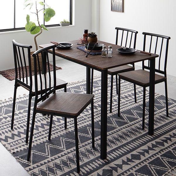 ダイニングテーブルセット 4人用 5点セット テーブル110cm チェア4脚