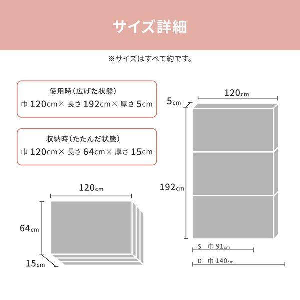 埼玉県ふじみ野市 マットレス セミダブル 約120×192×5cm