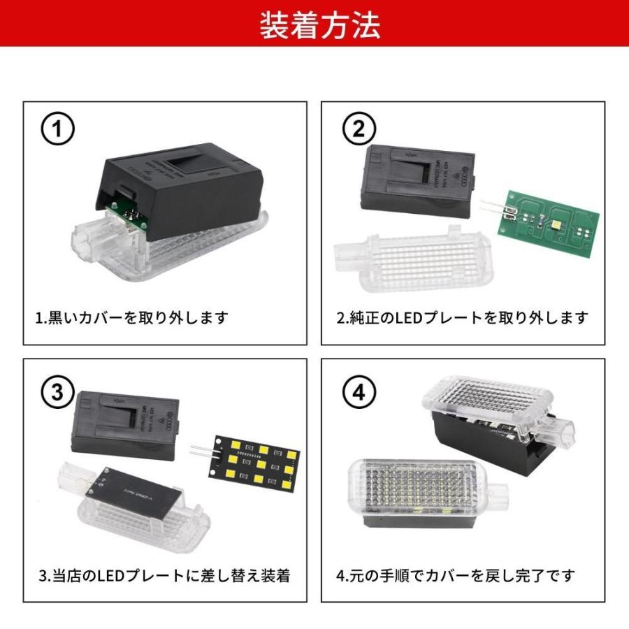 AUDI/VW専用 LEDインテリアライト ホワイト 白 1個 純正交換タイプ