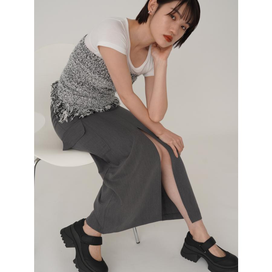 売れ筋商品|||SALE エギュゼ iGUISER トップス 24春夏 asymmetric knit bustier アシンメトリーニットビスチェ チューブトップ ショート丈 ig-003 SALE エギュゼ iGUISER トップス 24春夏 asymmetric knit