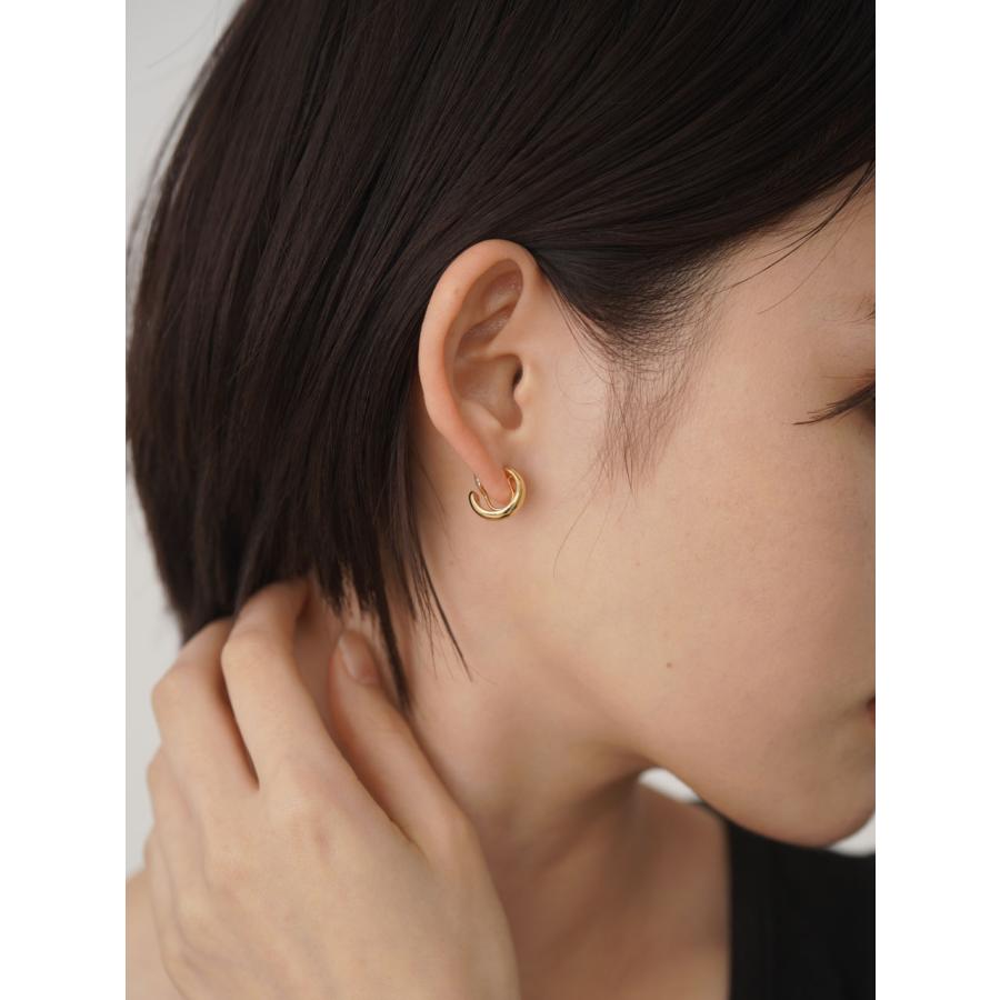 エギュゼ iGUISER アクセサリー 24春夏 double hoop earrings (gold) ダブルフープイヤリング 小物 イヤカフ シンプル ゴールド ig-021｜doubleheart｜04