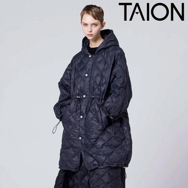TAION タイオン アウター シティ袖付きダウンケープ 長袖 コート