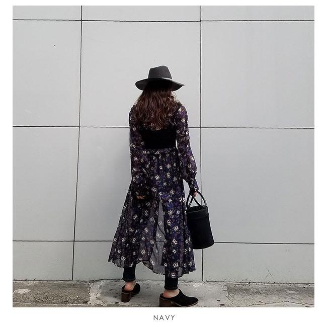 Sale アングリッド Ungrid フラワープリントラメワンピース ワンピース レディース ロング ロングワンピース 長袖 花柄 透け ガウン 2way 羽織 バッグ ワンピースのダブルハート 通販 Yahoo ショッピング