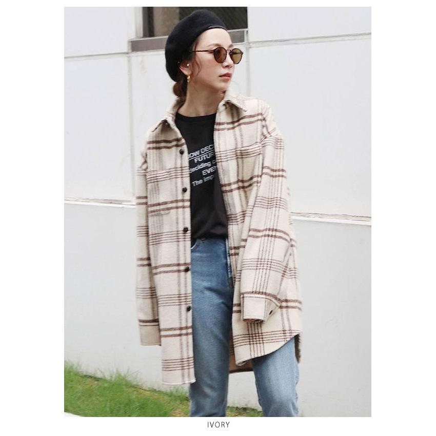 アングリッド Ungrid 通販シャギーチェックルーズシャツ レディース トップス シャツ 長袖 起毛 シャギー ビッグサイズ オーバーサイズ チェック柄 厚手 バッグ ワンピースのダブルハート 通販 Yahoo ショッピング