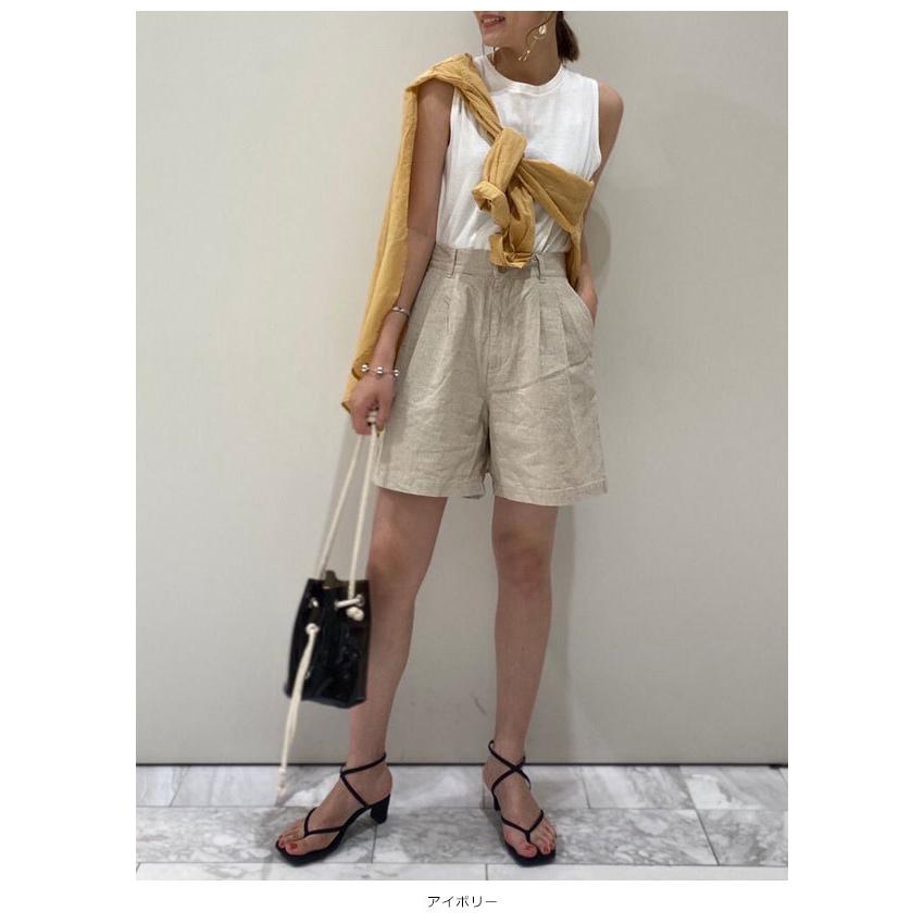 アングリッド Ungrid 通販 リネン混タックショートパンツ レディース パンツ ハーフパンツ ショート丈 五分丈 リネン シンプル 無地 カジュアル バッグ ワンピースのダブルハート 通販 Yahoo ショッピング