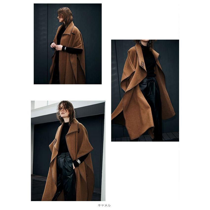 アングリッド Ungrid 秋冬 通販 ウール混ポンチョコート レディース アウター コート ポンチョ ウール ポンチョコート ロング丈 ガウン ガウンコート バッグ ワンピースのダブルハート 通販 Yahoo ショッピング