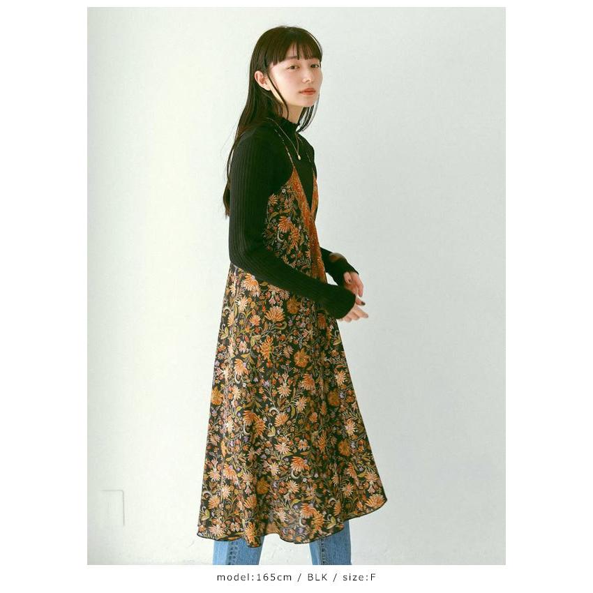 Sale アングリッド Ungrid 21春夏 通販 エスニックフラワーキャミワンピース レディース ワンピース キャミワンピース キャミソール 花柄 総柄 重ね着 Select Shop Double Heart 通販 Yahoo ショッピング
