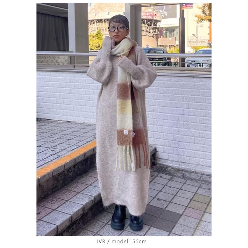 SALE60%OFF アングリッド ungrid 起毛ニットルーズワンピース 長袖