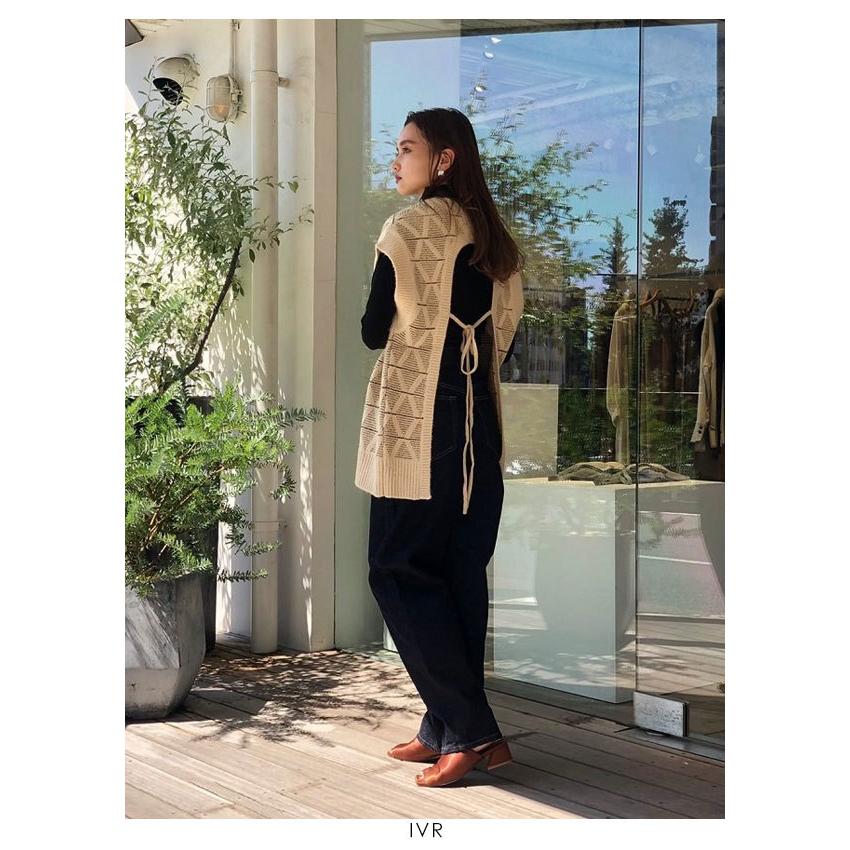 Todayful トゥデイフル 秋冬 Pattern Knit Vest パターンニットベスト ニット ベスト レディース ブランド ノースリーブ バックスタイル リボン 15 バッグ ワンピースのダブルハート 通販 Yahoo ショッピング