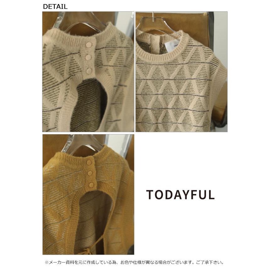 Todayful トゥデイフル 秋冬 Pattern Knit Vest パターンニットベスト ニット ベスト レディース ブランド ノースリーブ バックスタイル リボン 15 バッグ ワンピースのダブルハート 通販 Yahoo ショッピング
