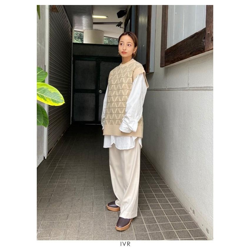 Todayful トゥデイフル 秋冬 Pattern Knit Vest パターンニットベスト ニット ベスト レディース ブランド ノースリーブ バックスタイル リボン 15 バッグ ワンピースのダブルハート 通販 Yahoo ショッピング