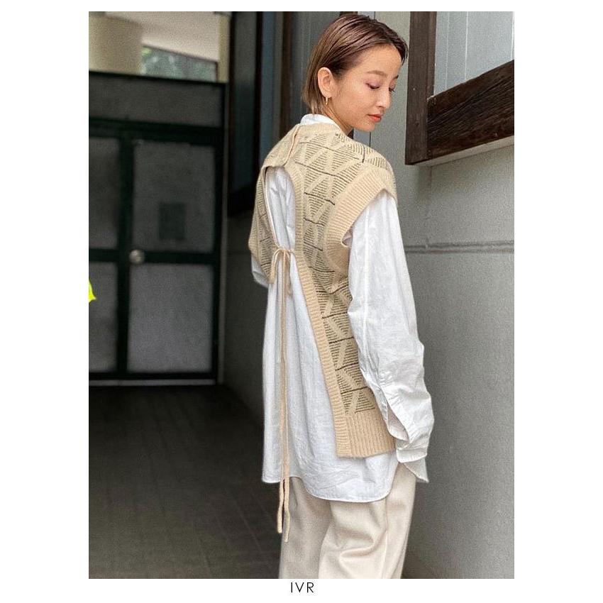 Todayful トゥデイフル 秋冬 Pattern Knit Vest パターンニットベスト ニット ベスト レディース ブランド ノースリーブ バックスタイル リボン 15 バッグ ワンピースのダブルハート 通販 Yahoo ショッピング