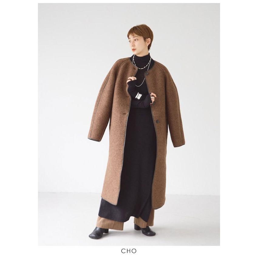 Todayful トゥデイフル 21秋冬2nd 11月 12月中旬予約 Wool Jersey Coat ウールジャージーコート レディース アウター コート ロングコート ノーカラー 前開 Select Shop Double Heart 通販 Yahoo ショッピング