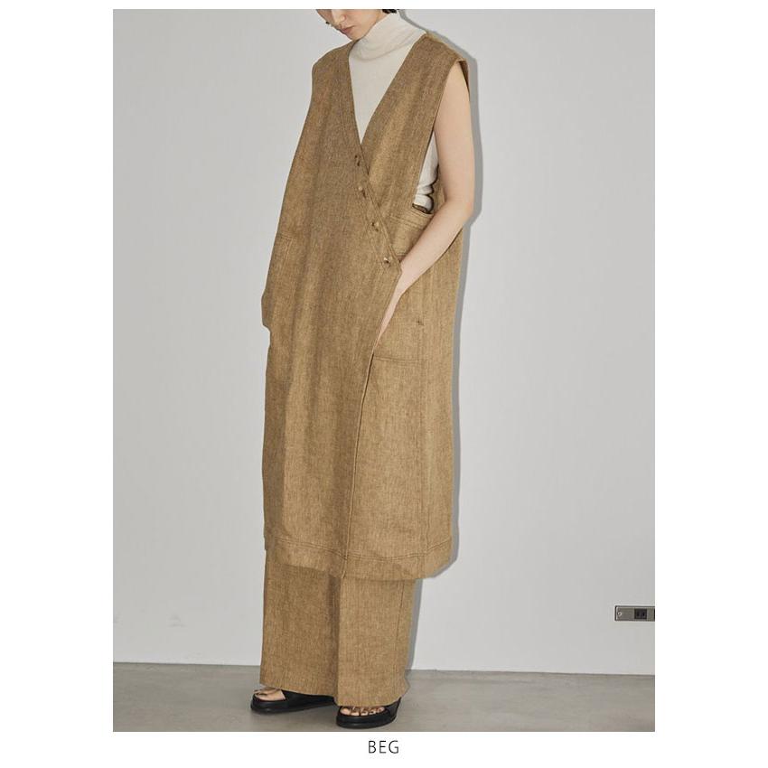 即納】 TODAYFUL トゥデイフル Asymmetry Linen Vest 12310103 