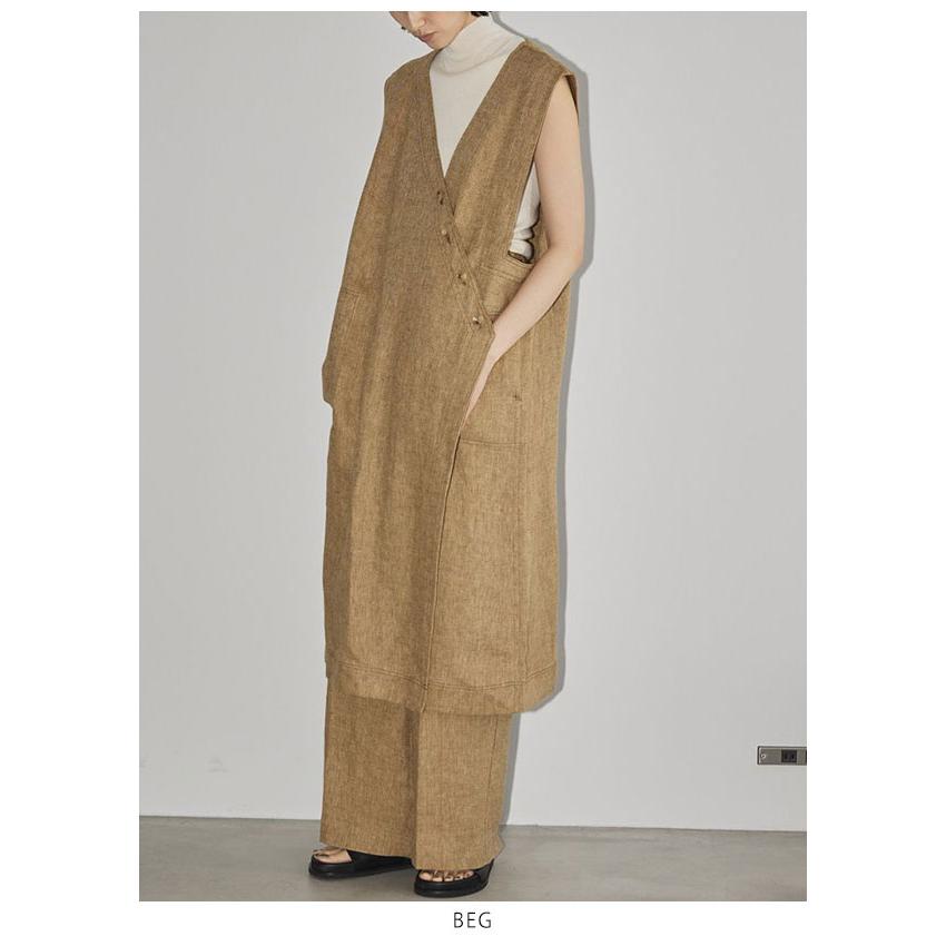 SALE TODAYFUL 2023spring.summer トゥデイフル Asymmetry Linen Vest アシンメトリーリネンベスト  レディース トップス ノースリーブ 12310701 12310103