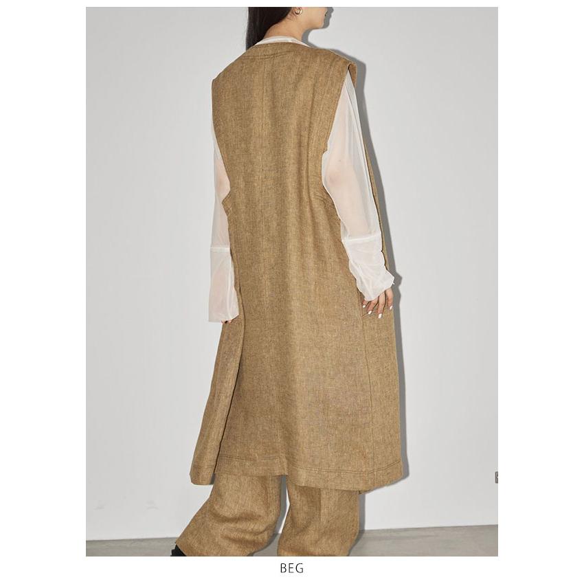 SALE TODAYFUL 2023spring.summer トゥデイフル Asymmetry Linen Vest アシンメトリーリネンベスト レディース トップス ノースリーブ 12310701 12310103｜doubleheart｜15