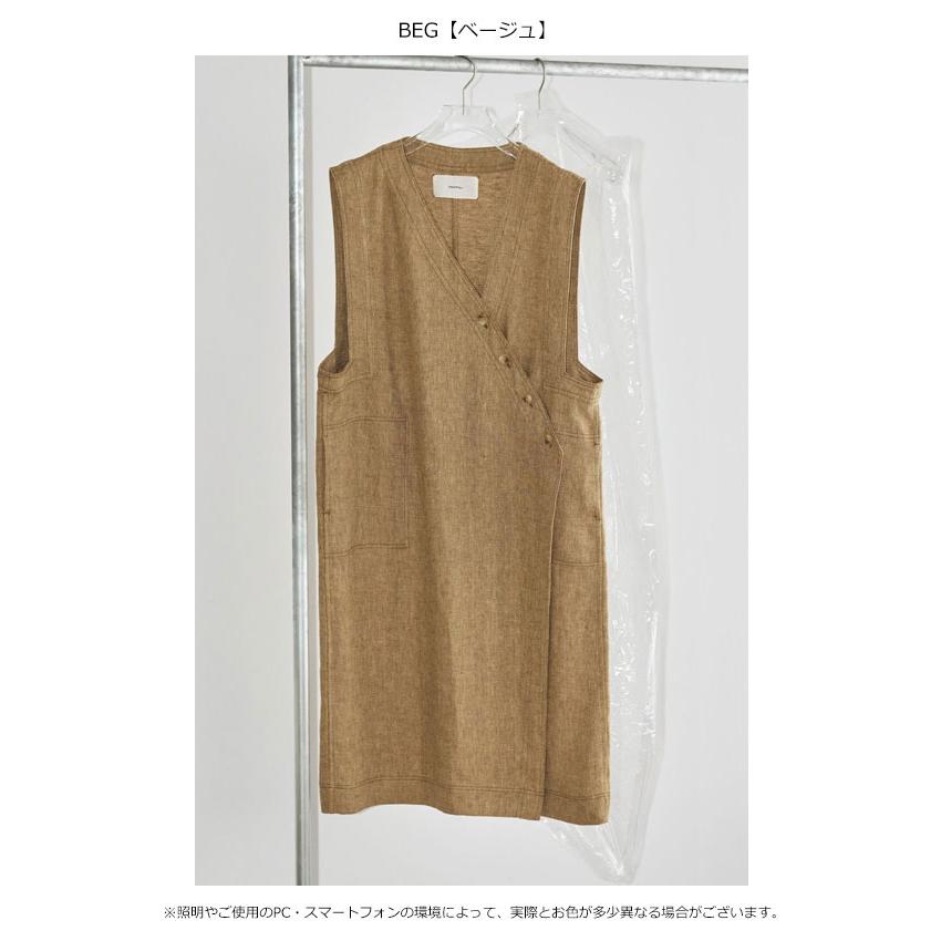 SALE TODAYFUL 2023spring.summer トゥデイフル Asymmetry Linen Vest アシンメトリーリネンベスト レディース トップス ノースリーブ 12310701 12310103｜doubleheart｜03