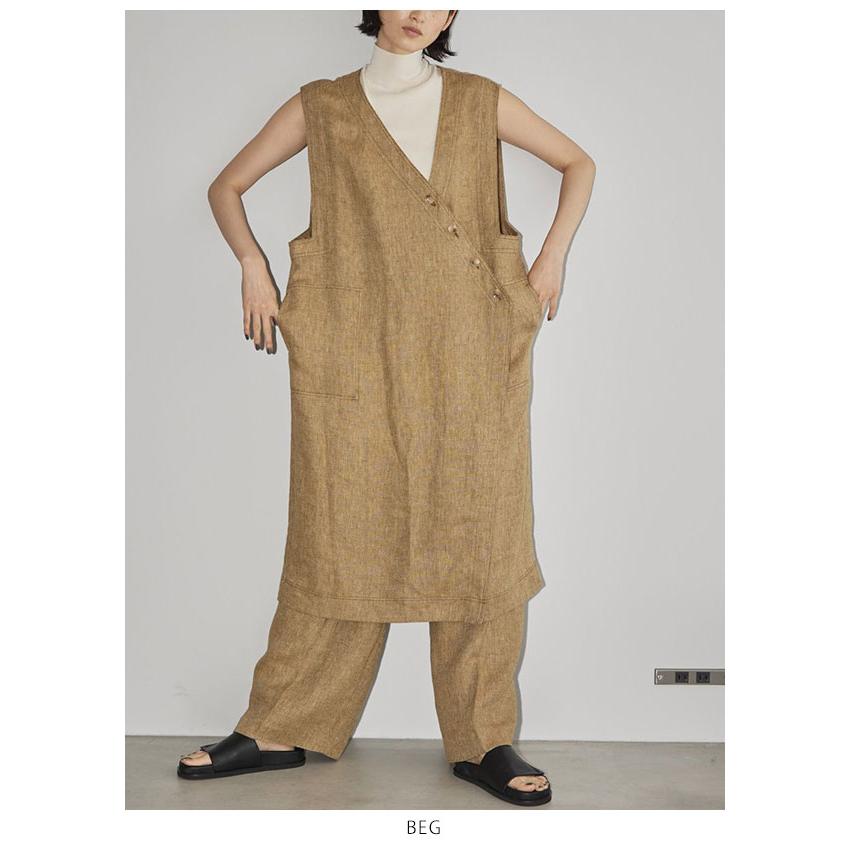 即納】 TODAYFUL トゥデイフル Asymmetry Linen Vest 12310103 