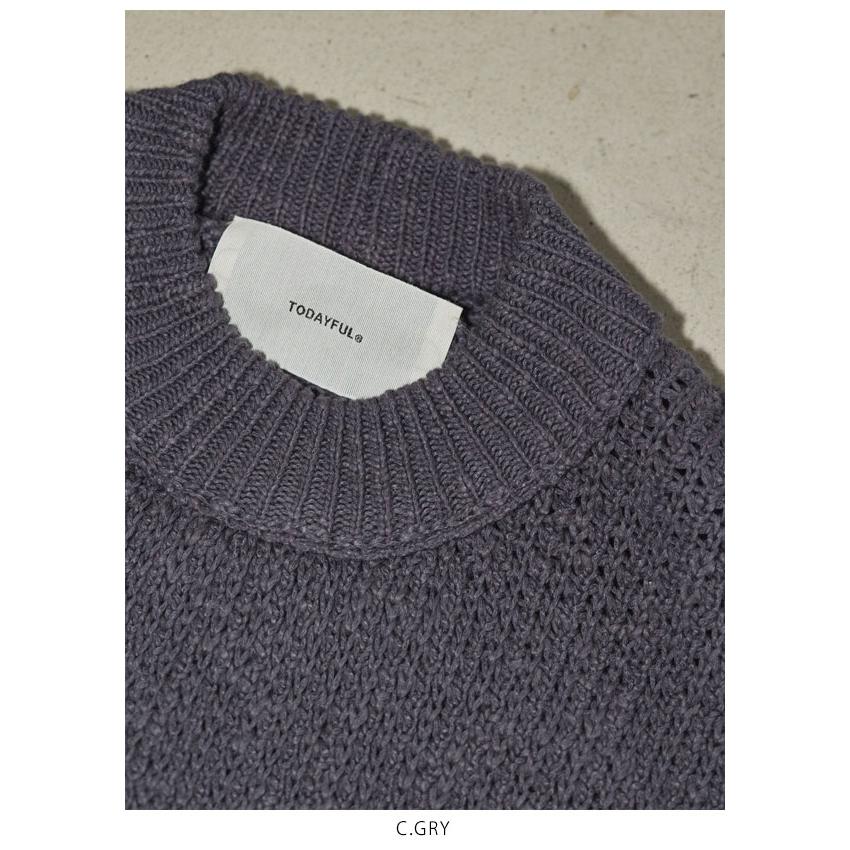 トゥデイフル  Line Over Knit TODAYFUL トゥデイフル 2023spring.summer Cottonlinen Over Knit