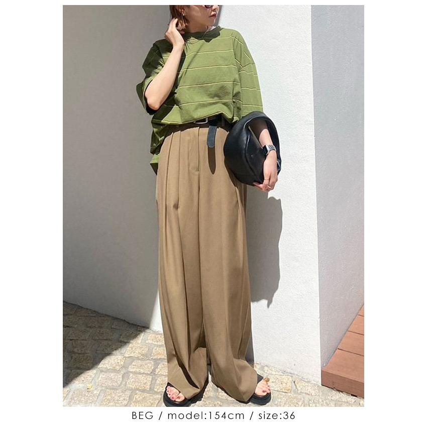 TODAYFUL 2023spring.summer トゥデイフル Tuck Twill Trousers タック 