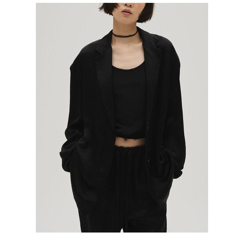 Satin Over Jacket トゥデイフル　サテン　ジャケット　ブラック TODAYFUL(トゥデイフル) Satin Over Jacket | サウスオレンジ