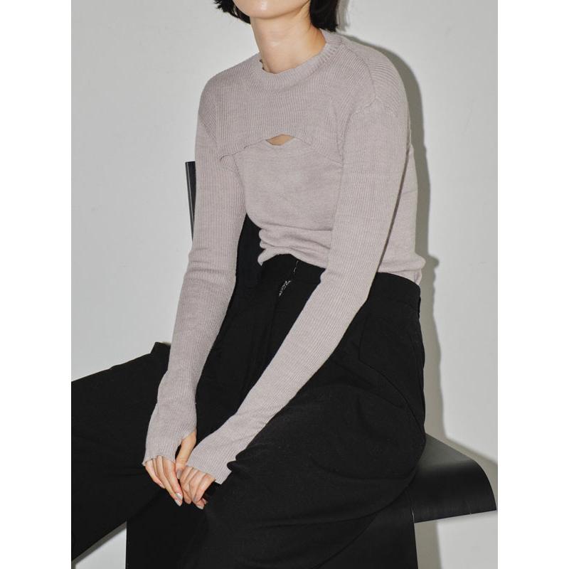TODAYFUL - todayful Layered Sleeve Knitグレージュ TODAYFUL 【即納】 トゥデイフル Layered Linen Knit 12410502