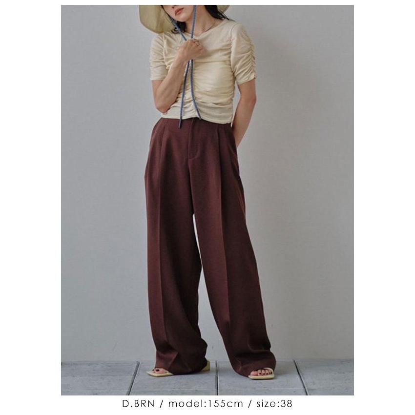 即納】 TODAYFUL トゥデイフル Tuck Wide Trousers 12410720  