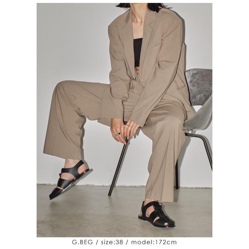 TODAYFUL 2024springsummer トゥデイフル ボトムス Heather Tuck Trousers ヘザータックトラウザーズ ロング丈 2024ss 12410107 12410721｜doubleheart｜05