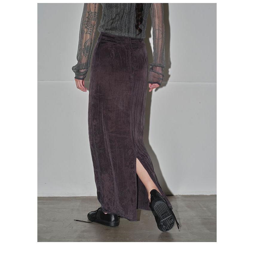 TODAYFUL 2024PreFall トゥデイフル ボトムス Silky Pencil Skirt 6月上旬〜下旬予約 シルキーペンシルスカート ロング丈 フルレングス 2024aw 12410804｜doubleheart｜06