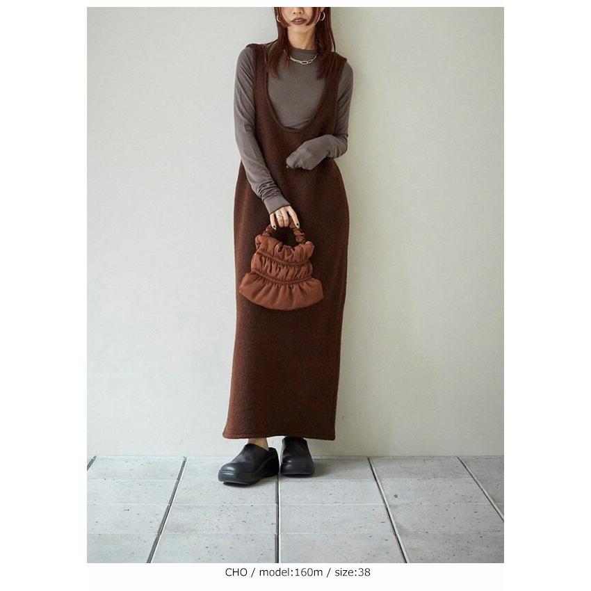 TODAYFUL／　Uneck Piping Dress todayful Uneck Piping Dress 38 BLK