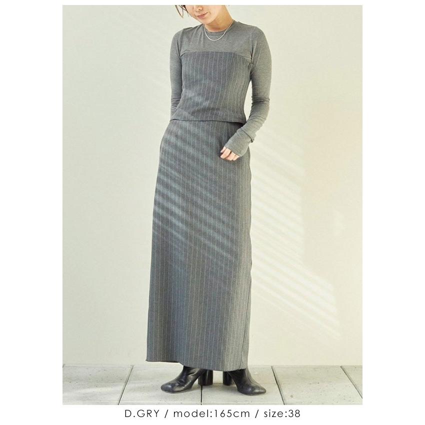 TODAYFUL 2024PreFall トゥデイフル ボトムス Stripe Pencil Skirt 7月下旬〜8月中旬予約 ストライプペンシルスカート ロング丈 2024aw 12420409 12420701｜doubleheart｜15