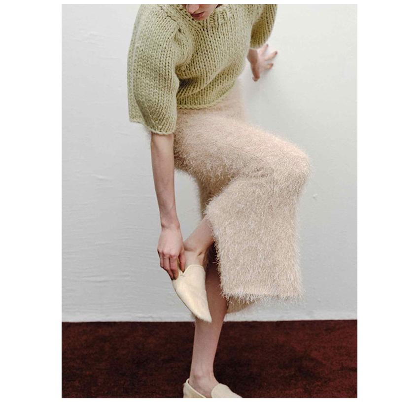 値下げ】‼️todayful shaggy knit skirt